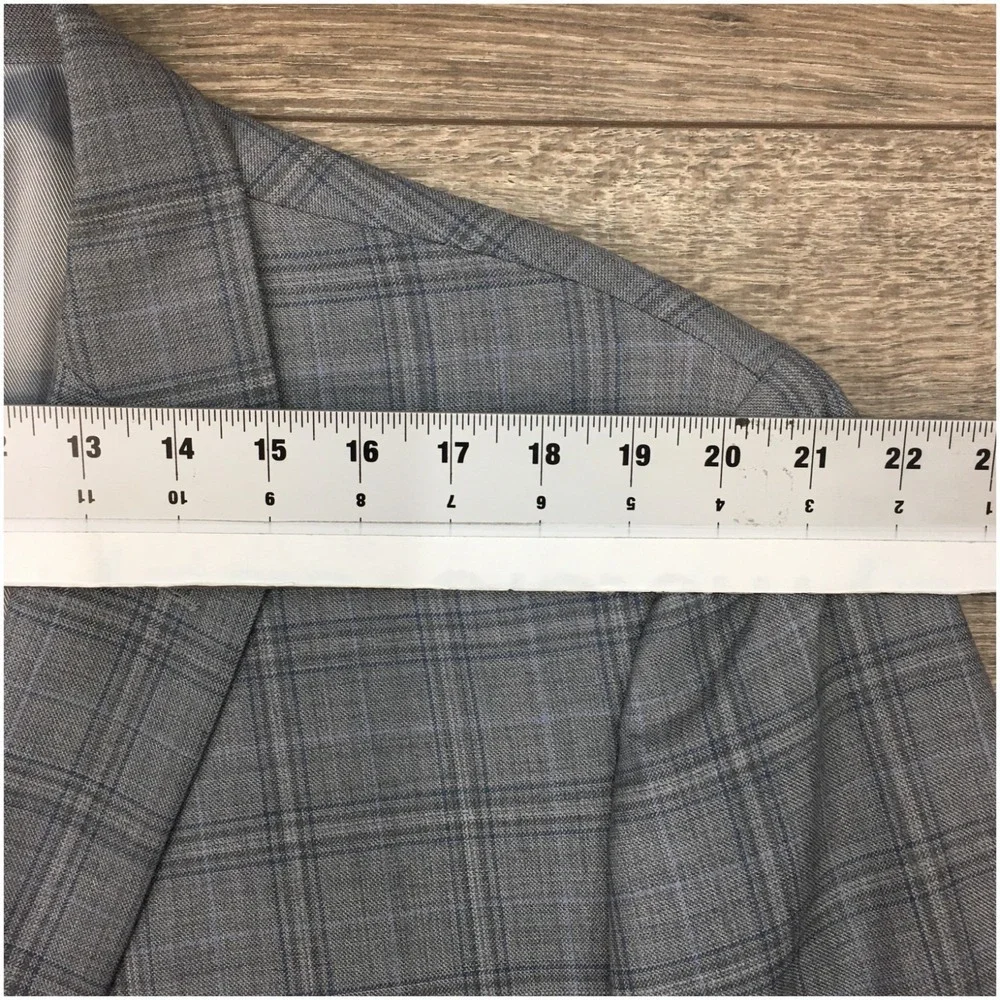PRONTO UOMO Men Wool Blazer Sport Coat Casual Jacket‎ Size 50R Classic Gray Suit